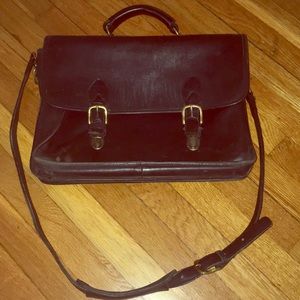 Black leather brief case